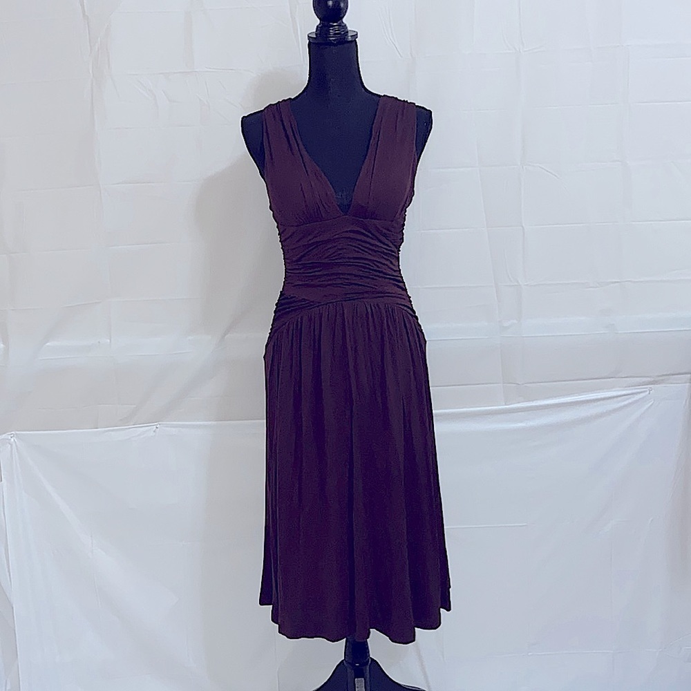 Aziz Brown Midi Cocktail Dress Size S - Picture 2 of 7
